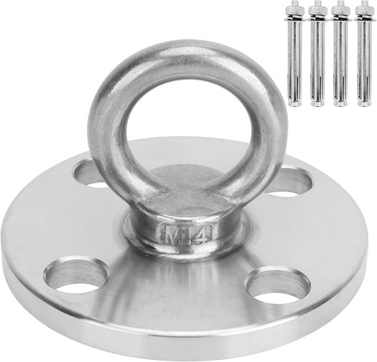 F.Life Ceiling Mount Hooks - Hold Up to 1100 lbs,Yoga Starter Set - Suitable for Gym Rings, Suspensions, Indoor/Outdoor Use -304 Stainless Steel Suspension Hook Gym, Aerial Silks Yoga Swing Hammock