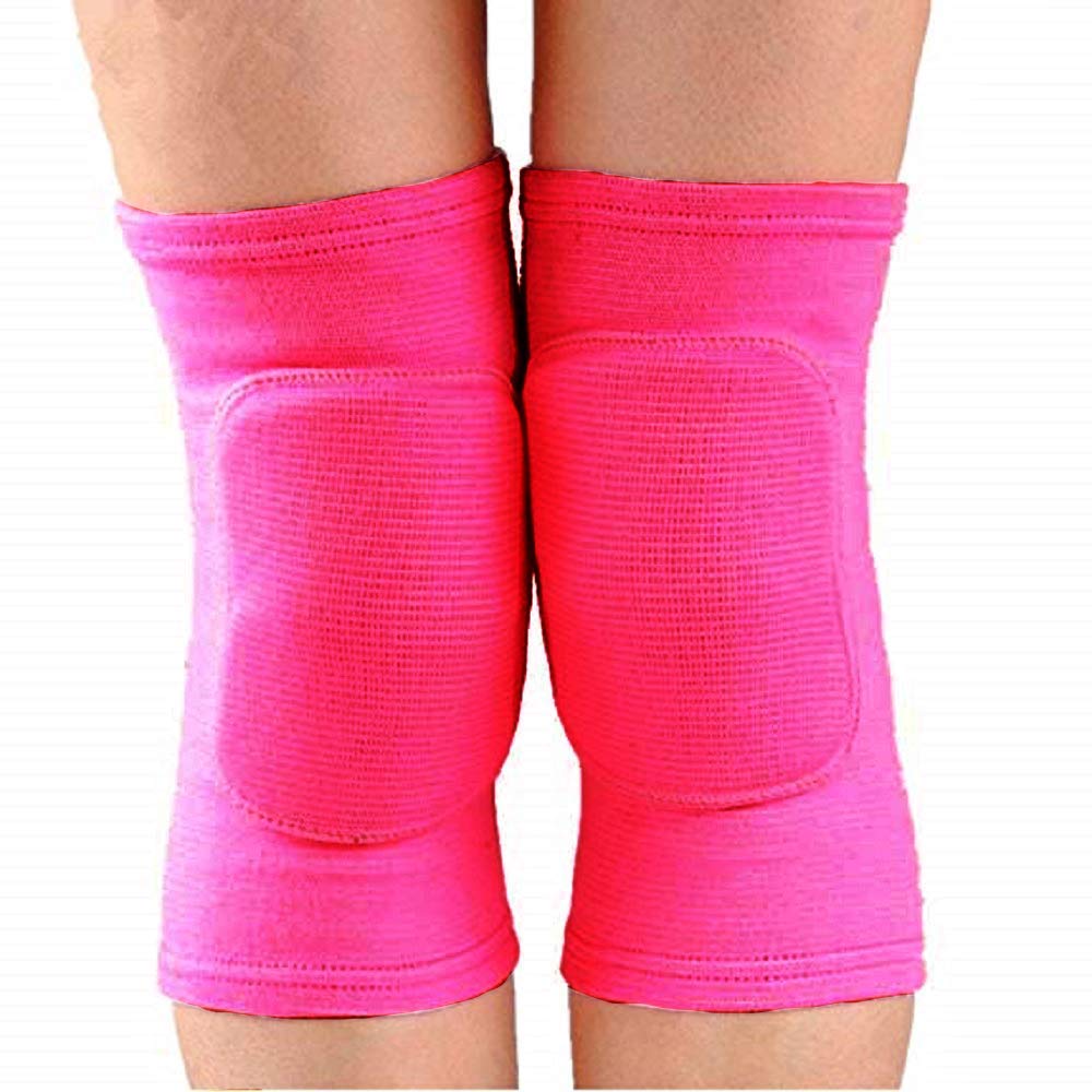 Men Women Protective Knee Pads, Anti-Slip Padded Sponge Knee Brace Knee Support for Football Volleyball Dance Skating Basketball Sports (Medium,Nude)