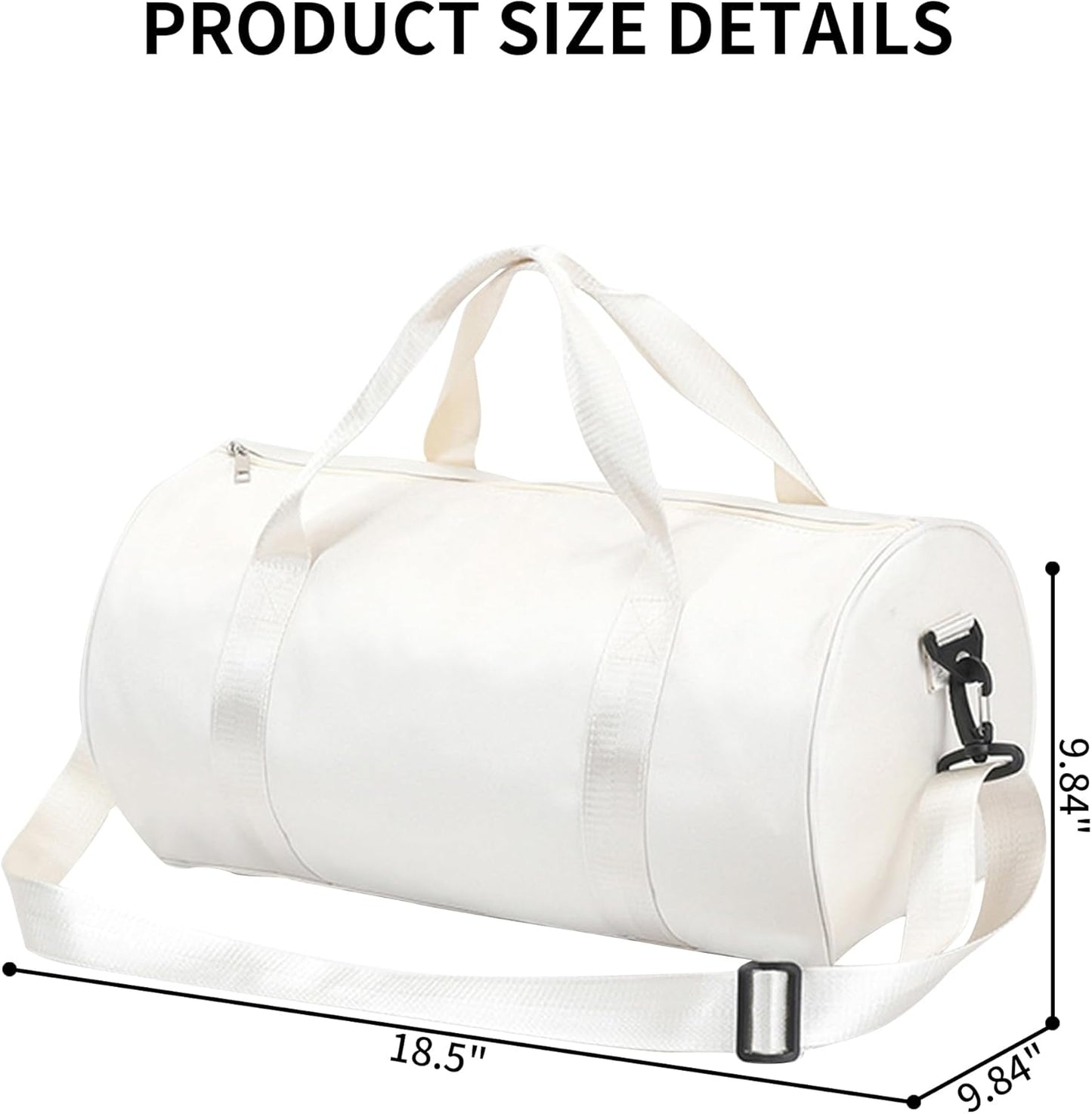 Ballet Dance Bag Mini Gym Bag Lightweight Small Duffle Bag 10L Cute Crossbody Bag for Yoga Swimming Sport (Black)