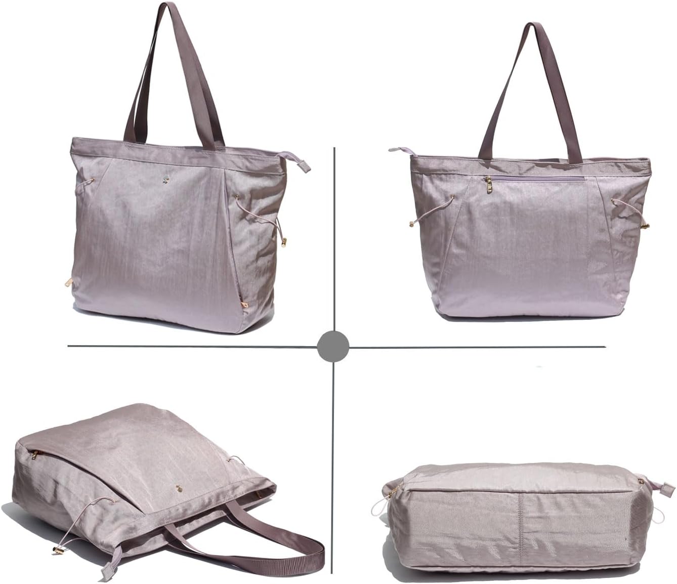 ESVAN Yoga Tote Bag for Women Shoulder Bags Drawstring for Office Workout Travel Carryall Pilates Gym and Beach