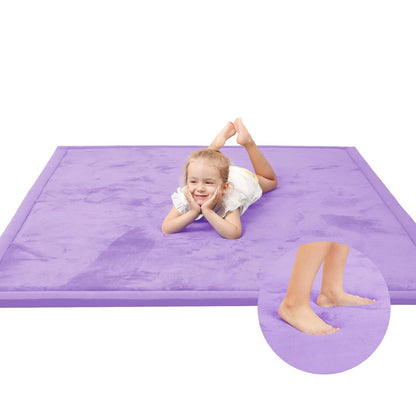 Baby Play Mat for Floor,1.3" Thick Memory Foam Tummy Time Mat,Soft Coral Velvet Nursery Rug,Large Non Slip for Crawling,Toddlers,Infants,Kids,Yoga & Tatami Style for Living Room(Dark Gray)