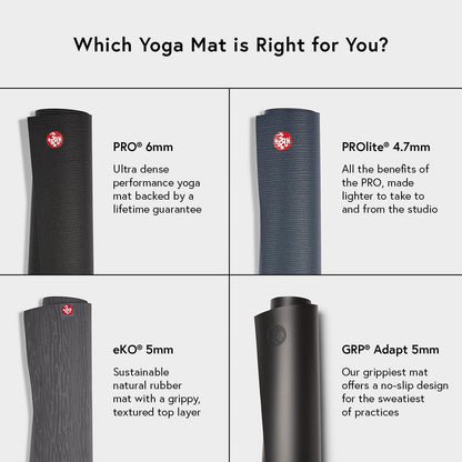 Manduka eKO Yoga Mat - Natural Rubber | Eco-Friendly | Soft Textured Surface| Natural Next-to-Skin Feel