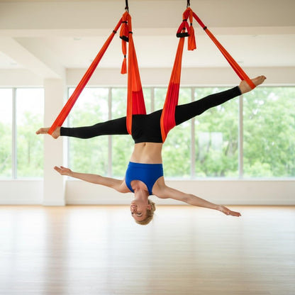 Aerial Trapeze Yoga Hammock Kit - Ultra Strong Antigravity Yoga Flying Sling Inversion Swing Tool Set