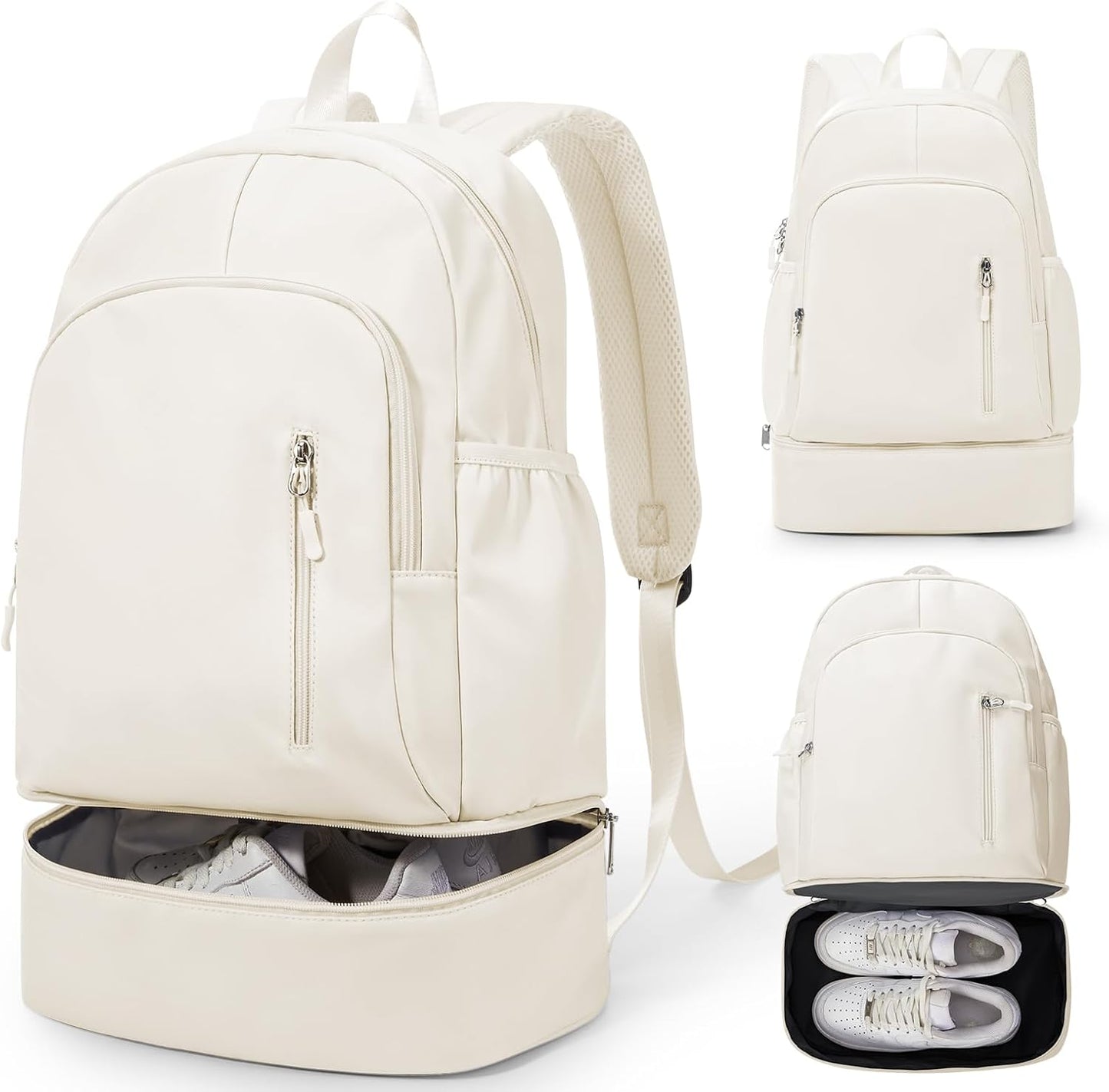 Gym Backpack for Women Men,Cheer bag,Lightweight Gym Bag with Shoe Compartment, Waterproof Sports Backpack with Wet Pocket, Black
