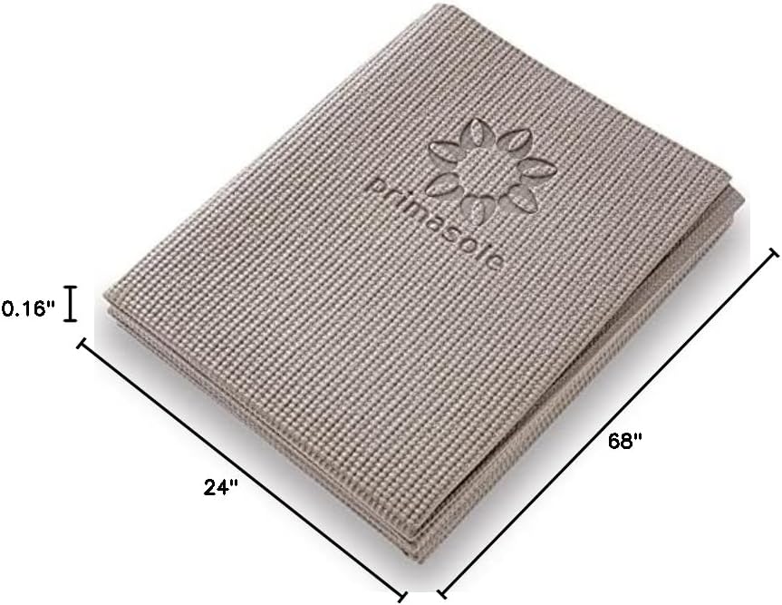 Primasole Folding Yoga Travel Pilates Mat Foldable Easy to Carry to Class Beach Park Tear resistant Travel Picnics 4mm Thick 9 Colors