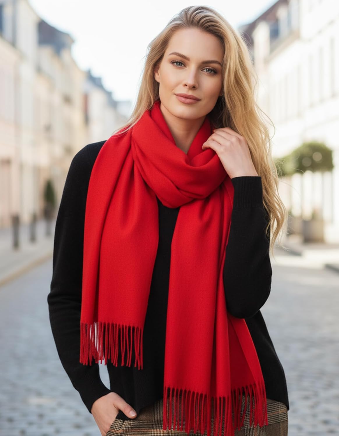 Women's Scarf Pashmina Shawls and Wraps for Evening Dress Wedding Bridal Bridesmaid Winter Warm Long Large Scarves - Colors A