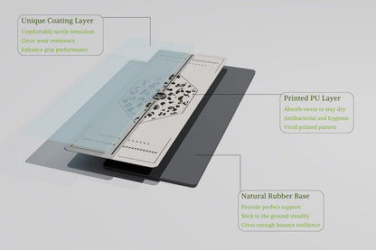 【BulgurYe】 Yoga Mat * Beast Line -- Unique coating technique, Great wear resistance for a long service life, Vividly printed pattern, Natural rubber base, Strong bounce resilience, Absorb sweat instantly to stay dry, Clean and hygienic.
