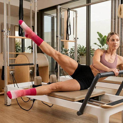 Pilates Grip Socks for Women – Non-Slip Grippy Yoga & Barre Socks, Cushioned Cozy Socks for Studio, Home & Gifts