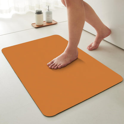 TYUU Bath Mat, Bathroom Rugs Non Slip Washable Thin Absorbent Quick Dry Bath Mat Fits Under Door Bathroom Floor Mat Perfect for Bath, Shower, or Sink 24"x36" Dark Grey