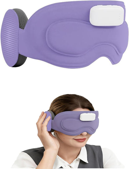 Meditation Eye Mask Sleep Mask with Meditation Music | Portable Sleep Headphones, Pressure-Free & Light Block-Out Eye Mask, One-Touch Operation via APP for Sleeping, Meditation & Travel (Gray)