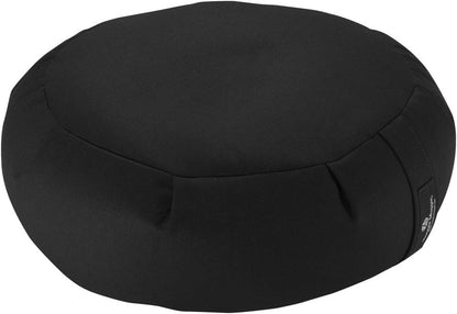 Hugger Mugger Zafu Meditation Cushion - Support in Cross-Legged Sitting, Buckwheat Filled, Durable Fabric, Convenient Handle, Handmade in USA