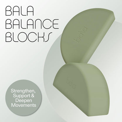 Bala Balance Blocks 2 Pack, Yoga Blocks for Working Out, (Blush) - Semi-Circular Yoga Accessories for Stretching & Exercise - Yoga Equipment for Home Workout - Yoga Block Essentials for Women & Men