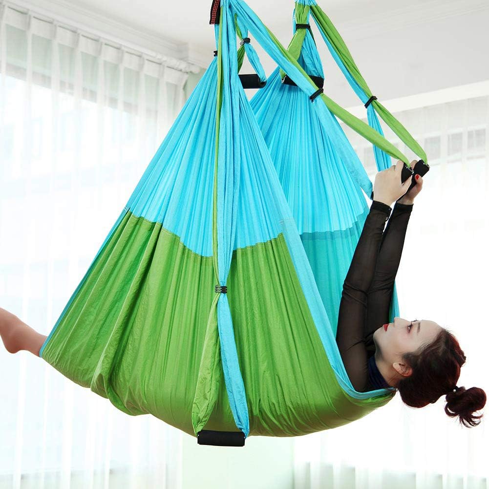 Aerial Trapeze Yoga Hammock Kit - Ultra Strong Antigravity Yoga Flying Sling Inversion Swing Tool Set