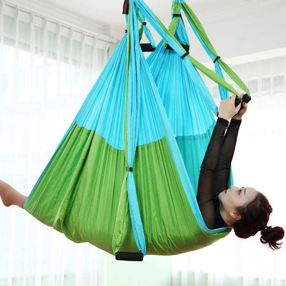 Aerial Trapeze Yoga Hammock Kit - Ultra Strong Antigravity Yoga Flying Sling Inversion Swing Tool Set