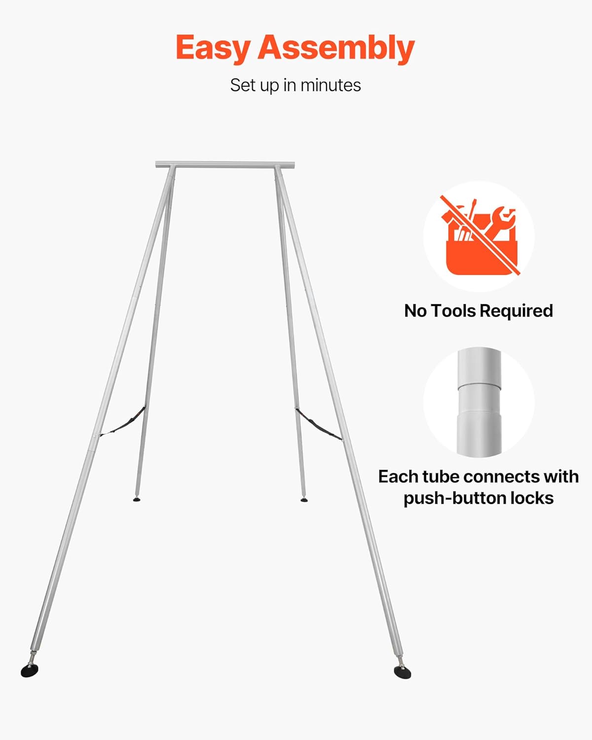 VEVOR Yoga Stand Frame, Max 441-551 lbs Load Swing Stand, Triangular Structure Aerial Rig, Aerial Silk Stands with Yoga Hammock, Standard & Height-Adjustable Version