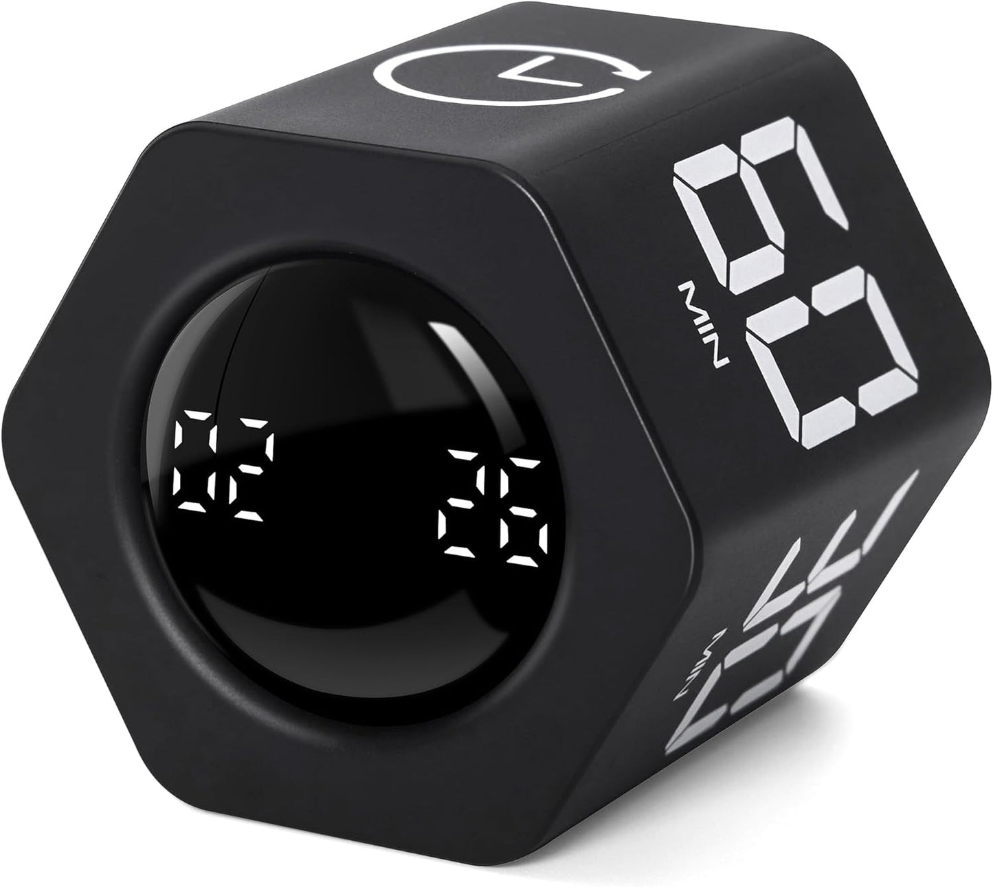 Productivity Timer 1, 5, 10, 30, 60 Minutes Preset, Desk Cube Timer with Gravity Sensor/Mute/Vibration for ADHD, Work, Study, Kitchen, Back to School (Wood Grain)