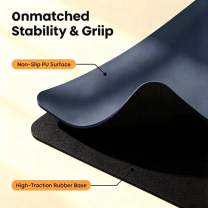 Grip Yoga Mat 5mm Non-Slip PU Natural Rubber Surface, Premium Fitness Mat for Hot Yoga, Pilates, for Women and Men