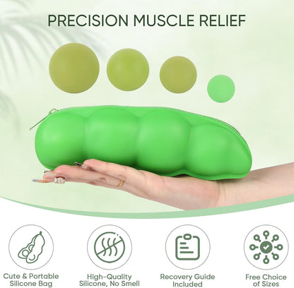 Silicone Massage Lacrosse Balls Set - Small Hard Myofascial Release Balls for Feet, Hands, Neck, Yoga, Deep Tissue Muscle Mobility Massage (4-Pack)
