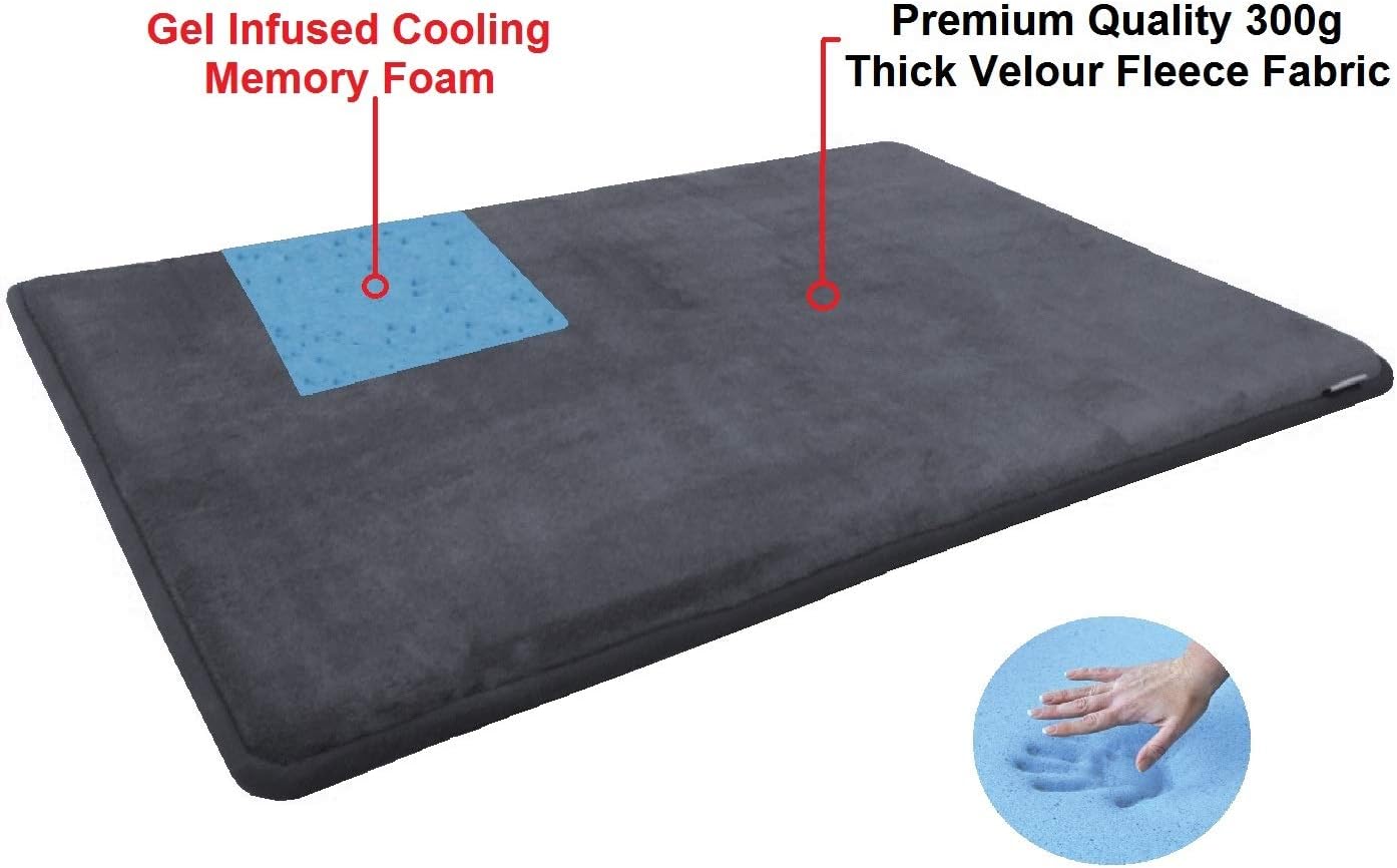 48"X30" Multi-Purpose XL Extra Large Big Luxury Cooling Memory Foam Velour Fleece Rug Mat for Bathroom/Kitchen/Yoga/Fitness/Playground/Playpen/Travel