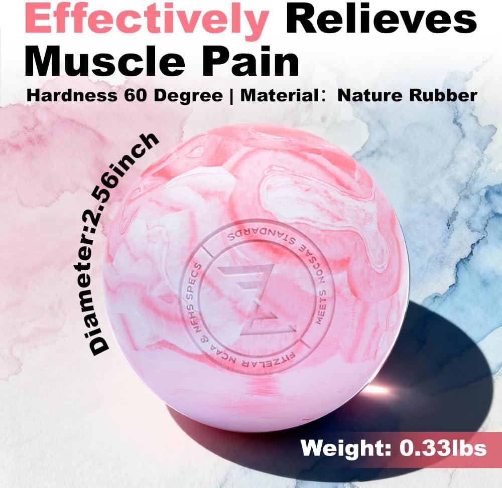 FITZELAR Massage Lacrosse Balls for Myofascial Release, Quality Certification, Massage Deep Tissue for Back and Shoulder, Trigger Point Therapy, Muscle Knots, Relieving Muscle Pain