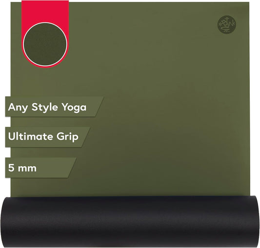 Manduka GRP Adapt Yoga Mat 71" - 5mm | Ultimate Grip | Sweat Ready for Any Style of Yoga | 71 x 24 inches