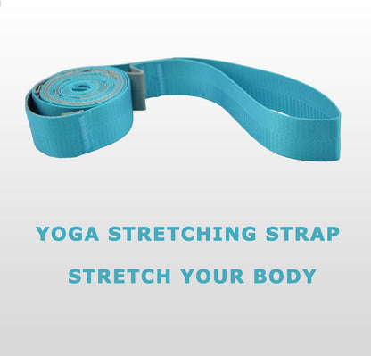 SANKUU Yoga Straps Stretching Strap with 12 Loops Workout Poster, Straps for Stretching Physical Therapy Equipment Long Stretch Out Bands for Exercise, Pilates and Gymnastics for Women Men