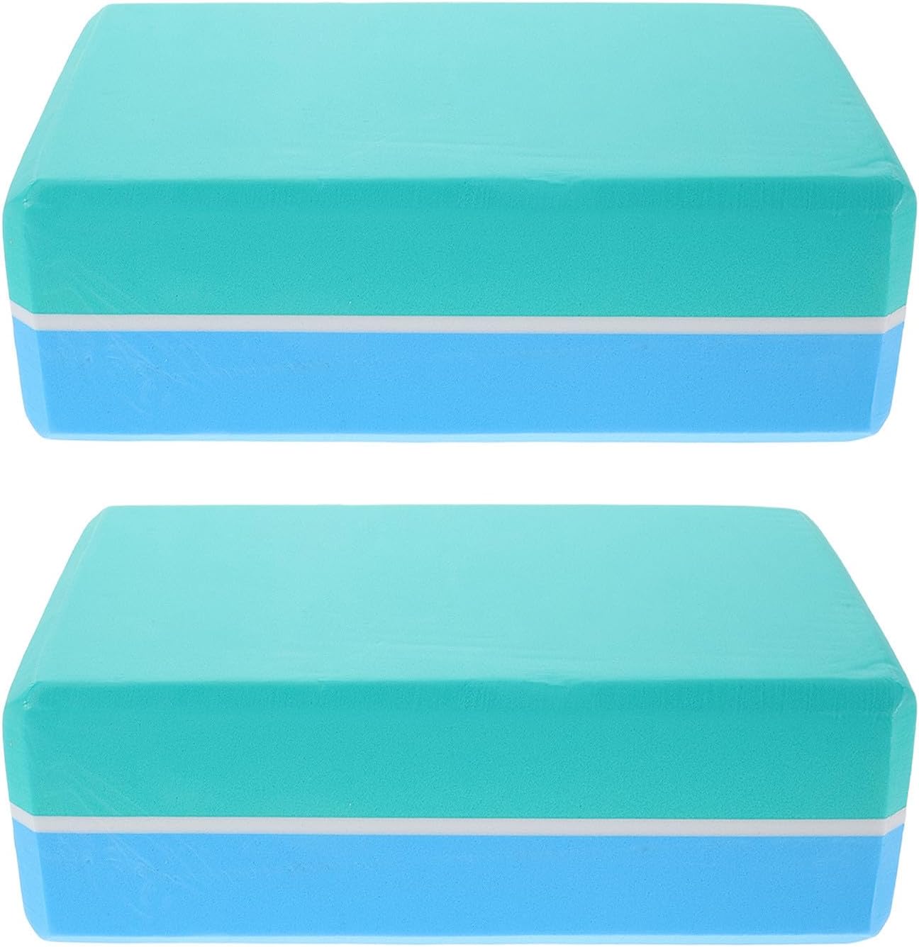2pcs Blue Yoga Blocks: Non Slip Blocks Non Slip Foam Bricks Anti Tilt Lightweight High Density Yoga Accessories For Sports Meditation Fitness Stretching Toning