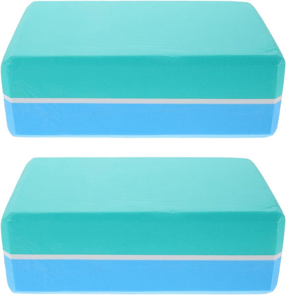 2pcs Blue Yoga Blocks: Non Slip Blocks Non Slip Foam Bricks Anti Tilt Lightweight High Density Yoga Accessories For Sports Meditation Fitness Stretching Toning