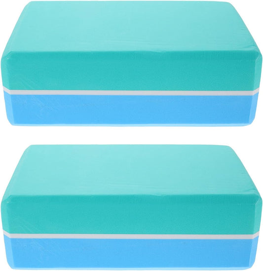 2pcs Blue Yoga Blocks: Non Slip Blocks Non Slip Foam Bricks Anti Tilt Lightweight High Density Yoga Accessories For Sports Meditation Fitness Stretching Toning