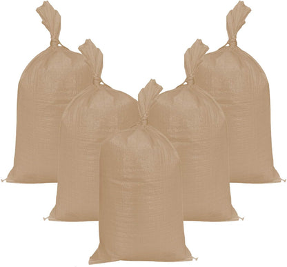 AK TRADING CO. 14" x 26" Poly Sandbags W/UV Protection & Built-in Ties - Flood Water Barrier - Tent Sandbags - Orange