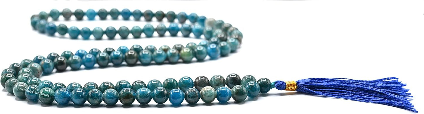 Amazing Gemstone 108 Beads Handmade Mala (Knotted, Rudraksha) - Colors B