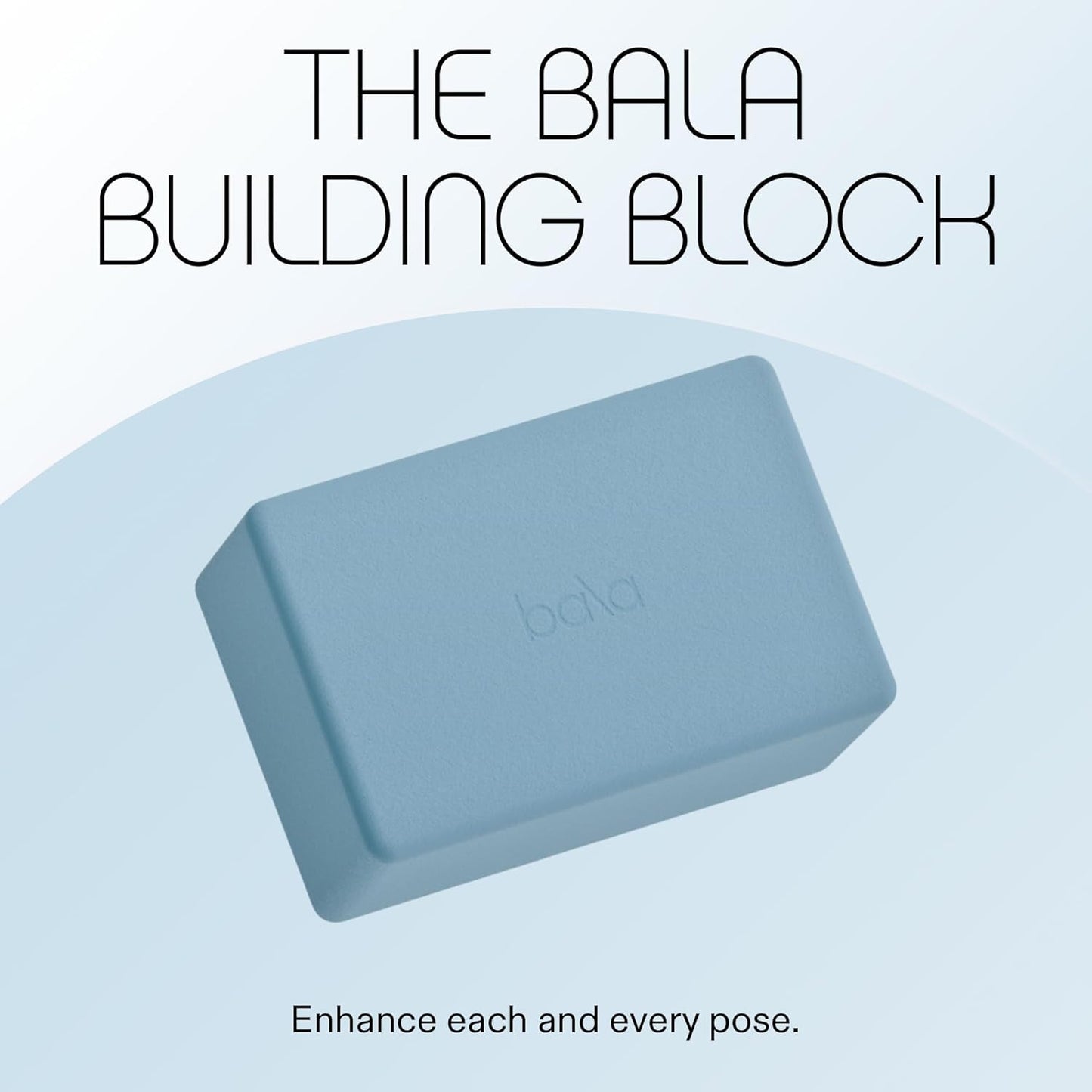 Bala Yoga Block for Working Out, Building Block - Soft Dense Foam Yoga Accessories for Stretching & Exercise - Yoga Equipment for Home Workout - Yoga Block Essentials for Women & Men