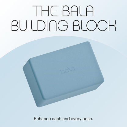 Bala Yoga Block for Working Out, Building Block - Soft Dense Foam Yoga Accessories for Stretching & Exercise - Yoga Equipment for Home Workout - Yoga Block Essentials for Women & Men