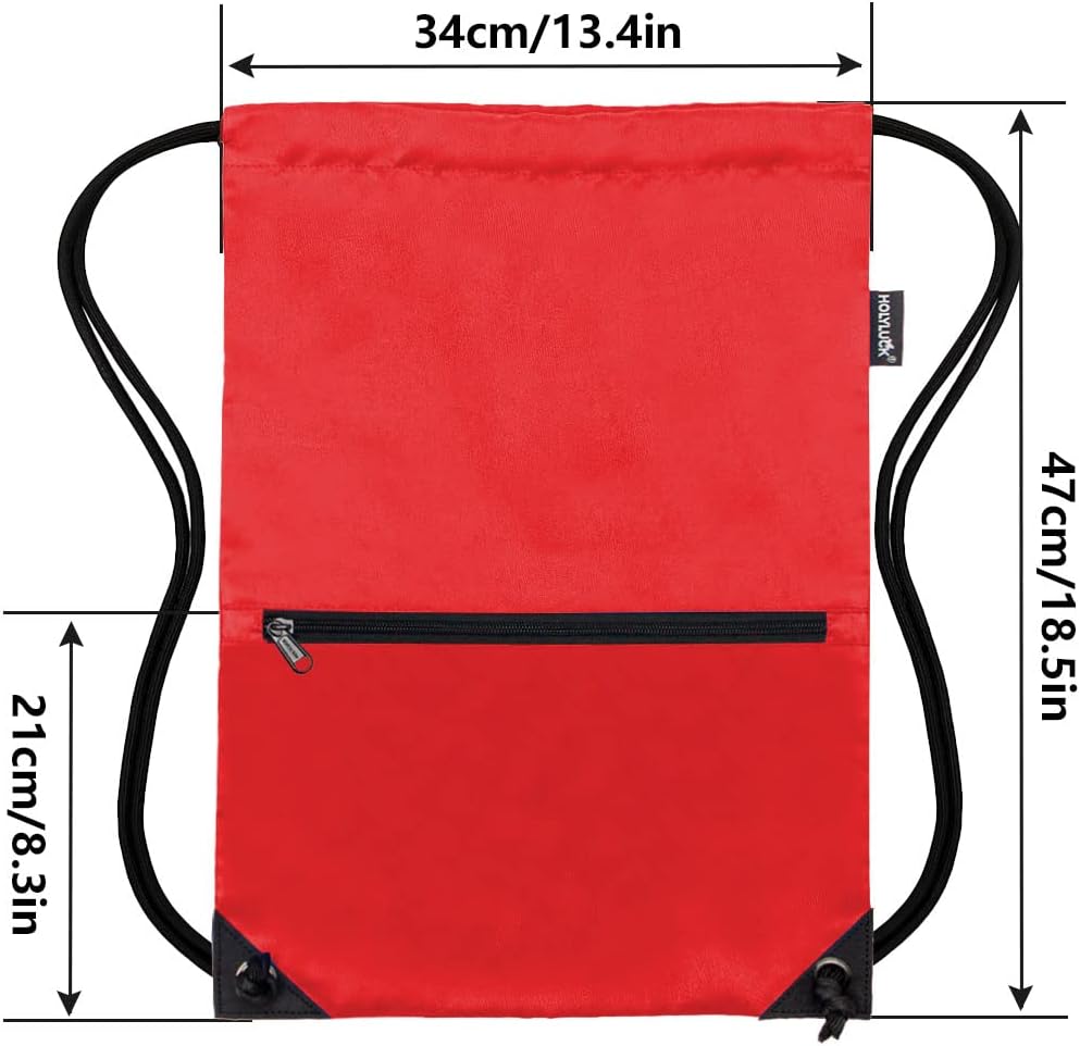 HOLYLUCK Drawstring Backpack Bag Sport Gym Sackpack - Colors A