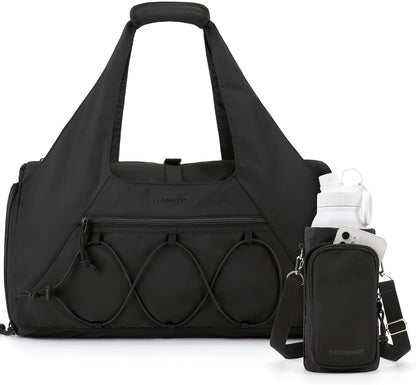 BAGSMART Gym Bag for Women, Lightweight Duffel with Shoe Compartment, Tote Bag with Wet Pocket for Yoga Travel, Pink