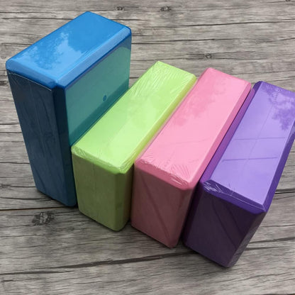 2 Piece Eva Yoga Block 1 Piece Cotton Yoga Strap Stable Block Yoga Strap Set for Yoga Pilates Meditation