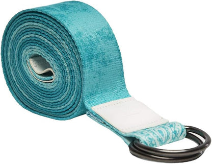 yogadesignlab | The Yoga Strap | Luxurious, Extra Long, Super Soft, Eco Printed | Studio Quality, Adjustable | Safely Stretch Further and Hold Longer | 8 ft Long