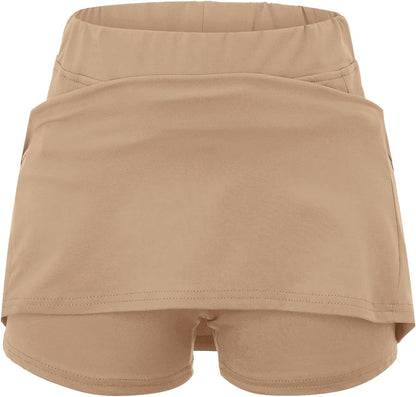 SHAOBGE Athletic Yoga Culottes for Women Solid Color Elastic Shorts Summer Lightweight High Waist Skinny Joggers Skirt 2024