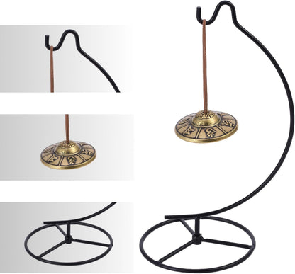 Tingsha Chime Bells 2.5" Table Healing Bell with Striker,Tibetan Finger Cymbals for Spiritual Healing Mindfulness Meditation Yoga Buddhist, Relaxation(Om Mane Padme Hum Symbols Embossed)