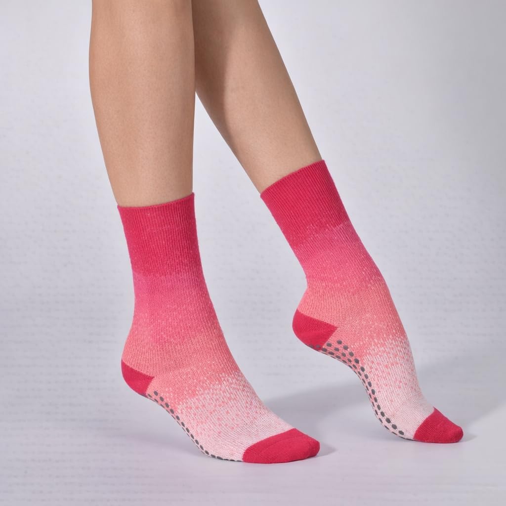 Pilates Grip Socks for Women – Non-Slip Grippy Yoga & Barre Socks, Cushioned Cozy Socks for Studio, Home & Gifts