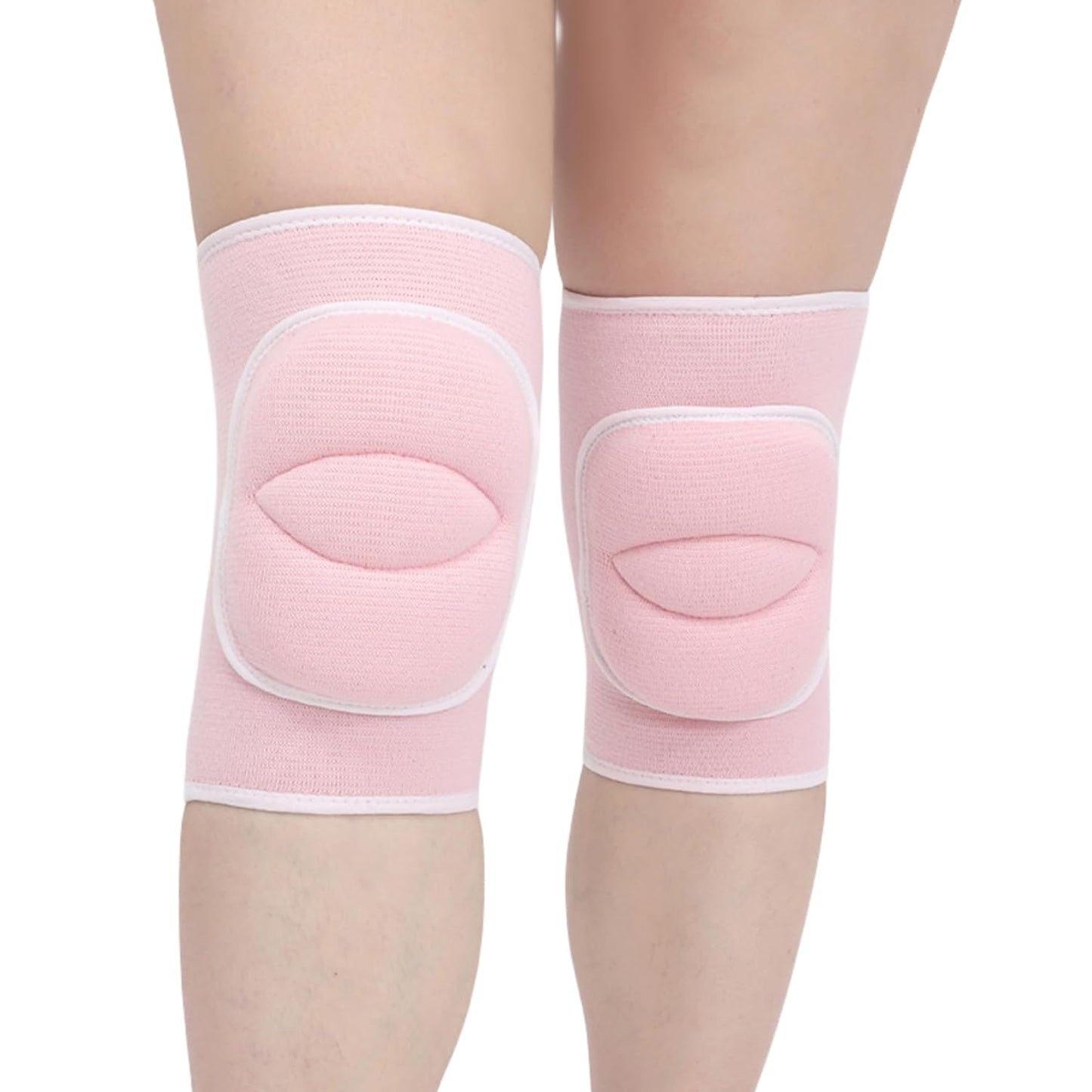 Men Women Protective Knee Pads, Anti-Slip Padded Sponge Knee Brace Knee Support for Football Volleyball Dance Skating Basketball Sports (Medium,Nude)