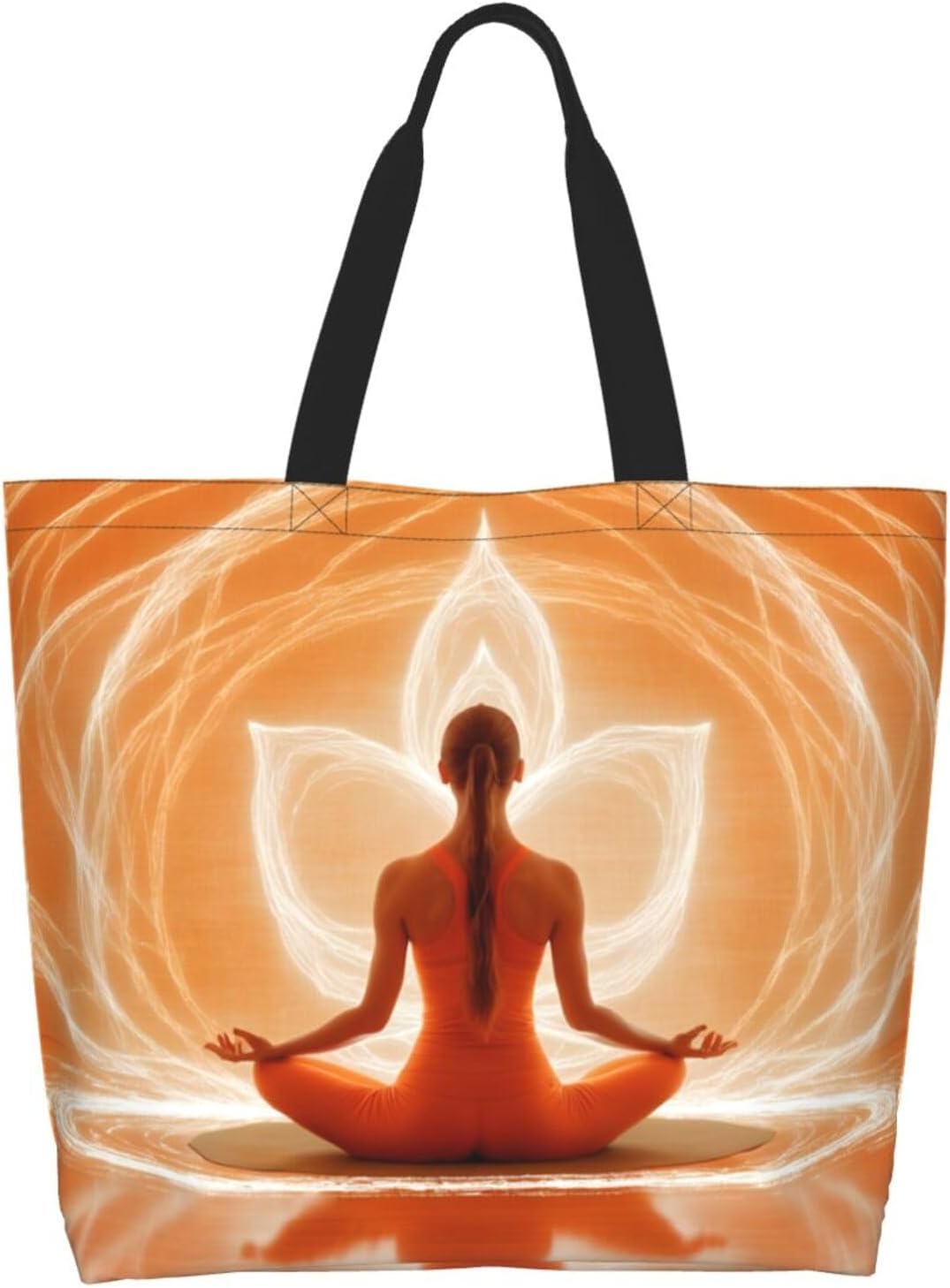 Tote Shoulder Bag Large Durable Reusable Eco-friendly Handbag Lightweight Stylish for Daily Use-19.7x15.7x5.9 Inch - Colors B