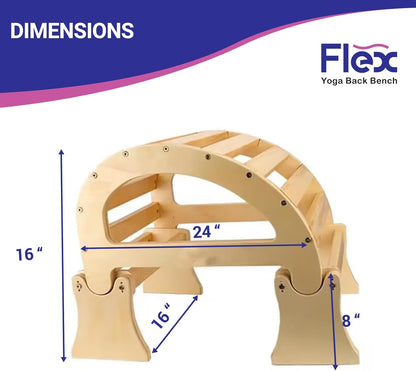 Flex - Yoga Back Bench | Elevate Your Stretch with Anatomical Bends, Ergonomic Support, and Durable Construction for Ultimate Comfort and Flexibility, Sandal