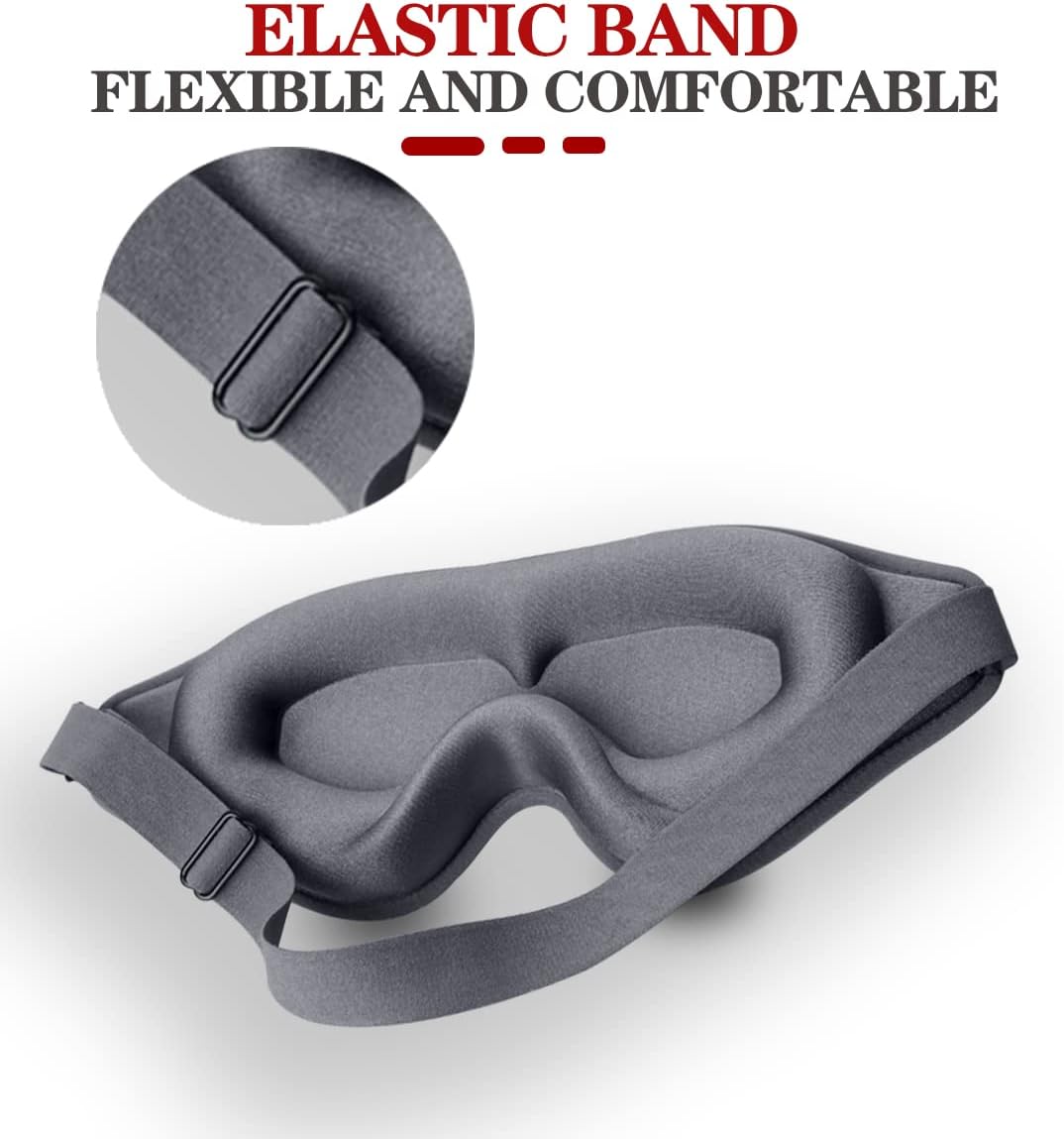 Sleep Mask, 3D Deep Contoured Eye Covers for Sleeping, 99% Block Out Light Eye Mask,Zero Pressure Cup Blindfold for Men Women, with Adjustable Strap for Sleeping, Yoga, Traveling (Pink)