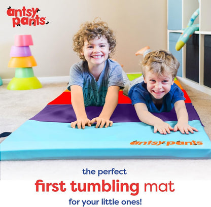 Antsy Pants Tumbling Mat for Kids – Gymnastics Mat, Easy to Clean, Sturdy, Foldable Tumbling Mats, Padded, Lightweight, Portable, Gymnastics Equipment for Active Play