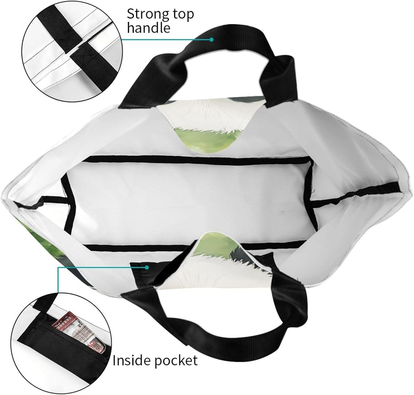 Tote Shoulder Bag Large Durable Reusable Eco-friendly Handbag Lightweight Stylish for Daily Use-19.7x15.7x5.9 Inch - Colors A