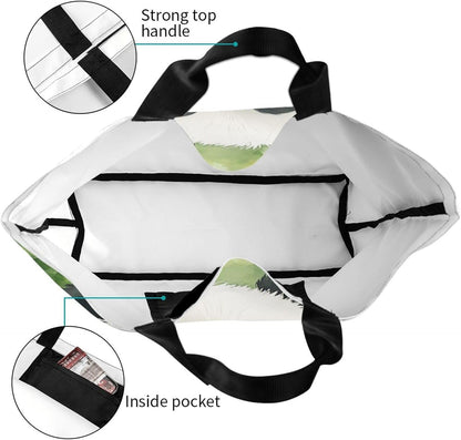 Tote Shoulder Bag Large Durable Reusable Eco-friendly Handbag Lightweight Stylish for Daily Use-19.7x15.7x5.9 Inch - Colors A