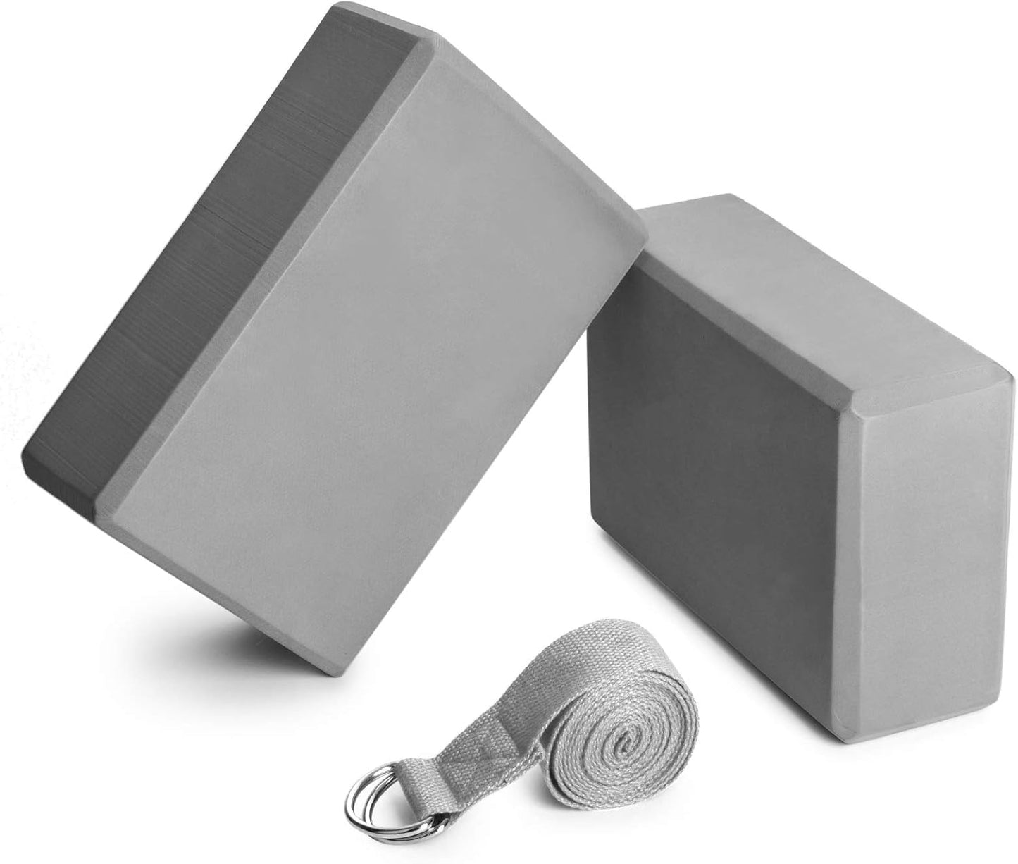 Yoga Blocks Yoga Strap Set EVA Yoga Blocks with Strap for Yoga Pilates Meditation