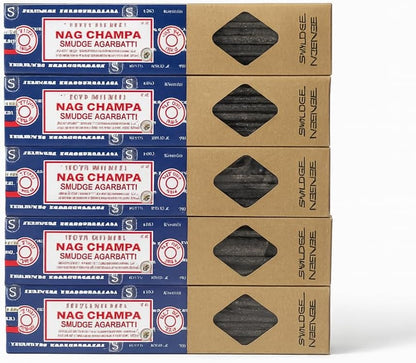 Satya Incense Gift Set Nag Champa, Super hit, Dragon's Blood, Sandalwood, Patchouli, Lavender, Positive Vibes, 15 g