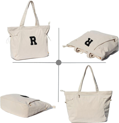 ESVAN Corduroy Yoga Tote Bag Gifts for Women Drawstring Yoga Mat Bag for Office Workout Travel Carryall Pilates Gym